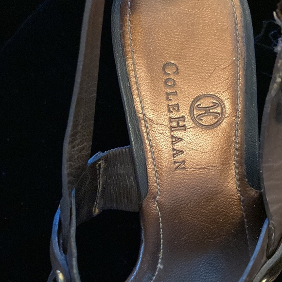 Brown leather with copper footbed sandals. - Picture 4 of 5